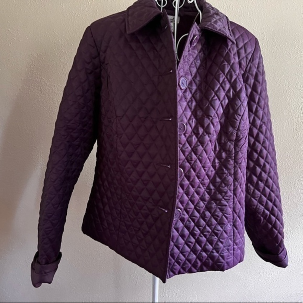 Kim Rogers purple quilted jacket, Size PL